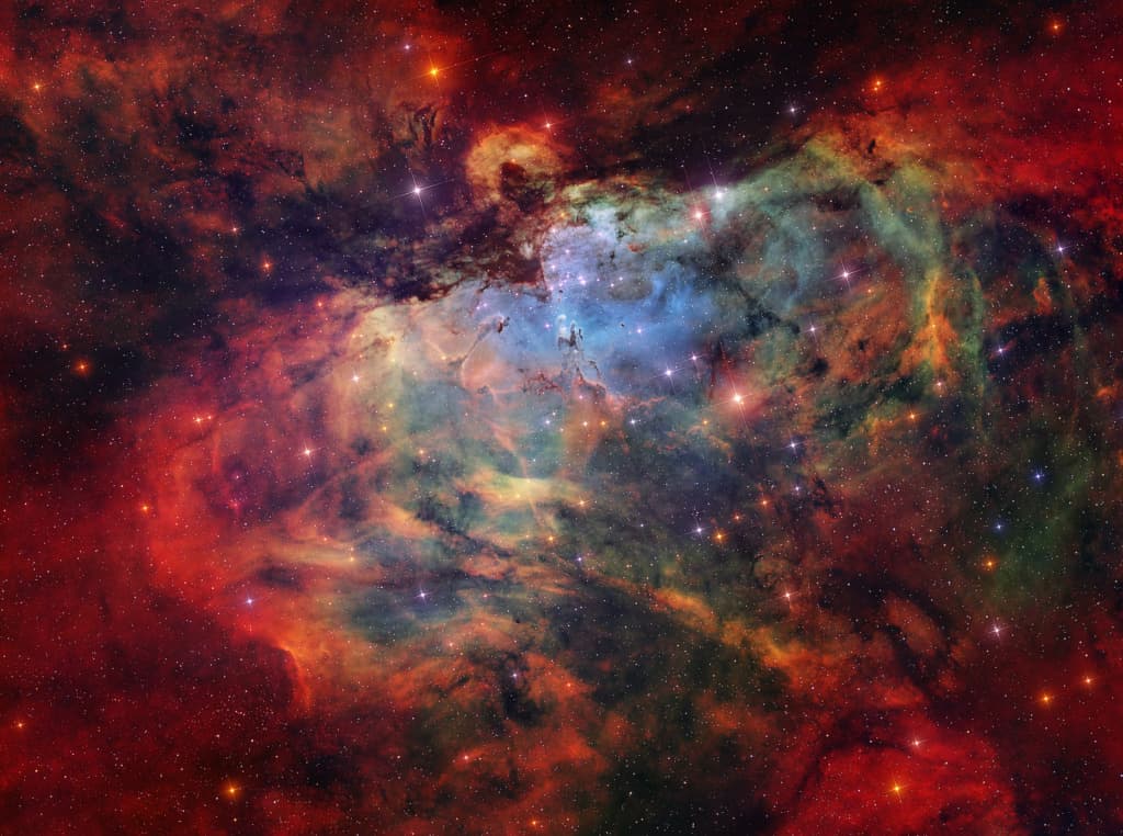 The Eagle Nebula and Friends | © · Emmanuel Delgadillo

Text:
Keighley Rockcliffe  
(NASA
GSFC, 
UMBC CSST, 
CRESST II)